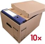 Leitz Archiv- und Transport-Schachtel &raquo;6081&laquo; - 10 St&uuml;ck braun, 34x27.5x45.5 cm
