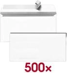 Mailmedia Briefumschl&auml;ge DIN lang ohne Fenster 500 St&uuml;ck wei&szlig;, 22x11 cm