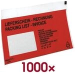 VP 1000er-Pack Lieferscheintaschen DIN lang rot