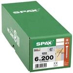 SPAX Holzbauschrauben T30 Zylinderkopf WIROX 6 x 200 mm 100 St&uuml;ck