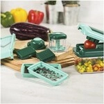Genius 12-tlg. Gem&uuml;seschneider-Set &raquo;Nicer Dicer Fusion smart&laquo; silber