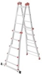 Hailo Teleskopleiter &raquo;M80&laquo; 4x5 Sprossen silber