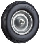 relaxdays 2er-Set Schubkarrenrad Vollgummi mit Achse Schwarz