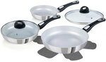 Genius Pfannen-Set &raquo;Cerafit Steel&laquo; mit Deckeln 7-tlg.
