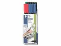 10er-Pack Universaltifte »Lumocolor permanent pen 318« schwarz, Staedtler