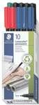 Staedtler 10er-Pack Universaltifte &raquo;Lumocolor permanent pen 318&laquo; schwarz