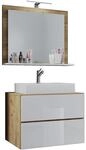 VCM Morgenthaler 3-tlg. Badm&ouml;bel-Set &raquo;Lendas M&laquo; 80 cm braun