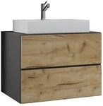 VCM Morgenthaler 2-tlg. Badm&ouml;bel-Set &raquo;Lendas&laquo; 60 cm grau