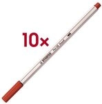 Stabilo 10er-Pack Brush-Pens &raquo;Pen 68 brush&laquo; rot