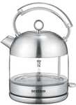 SEVERIN Glas-Wasserkocher Retro &raquo;WK 3459&laquo; 1,7 Liter silber, 22.5x29.5x18.5 cm