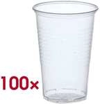 Papstar 100er-Pack Einweg-Trinkbecher 0,2L transparent transparent, 9.9 cm