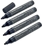 Sigel Whiteboard- und Flipchart-Marker 2 - 3 mm 4 St&uuml;ck schwarz schwarz