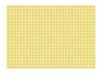 Karteikarten A6 quer, kariert gelb, Brunnen, 14.8x10.5 cm