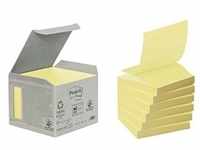 Haftnotizblock »Recycling Z-Notes R330-1B« 76 x 76 mm, 6 Stück gelb, Post-it Notes