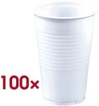 Papstar 100er-Pack Einweg-Trinkbecher 0,2L wei&szlig; wei&szlig;, 9.9 cm