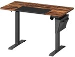 Songmics elektrisch h&ouml;henverstellbarer Schreibtisch 120,0 cm C-Fu&szlig; Braun,