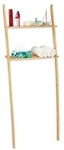 relaxdays Waschmaschinenregal Bambus mit 2 Ablagen 175 x 66 x 30 cm braun