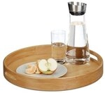 relaxdays Serviertablett &raquo;Bambus&laquo; &Oslash; 38,5 cm braun, 5 cm