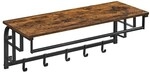 VASAGLE Wandgarderobe braun / schwarz 80/30/27 cm, 80x27x30 cm