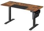 Songmics elektrisch h&ouml;henverstellbarer Schreibtisch 140,0 cm C-Fu&szlig; braun,