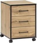 M&ouml;belpartner Rollcontainer &raquo;Country&laquo; mit klassischen Sch&uuml;ben braun, 40.1x57x50 cm