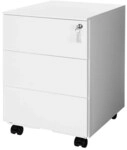 Songmics Rollcontainer mit 3 Schubladen 39/45/55 cm wei&szlig;, 39x55x45 cm