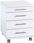 M&ouml;belpartner Rollcontainer wei&szlig;, 42x57x50 cm