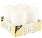 Papstar 4er-Pack Stumpenkerzen &Oslash; 50 mm wei&szlig;