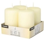 Papstar 4er-Pack Stumpenkerzen &Oslash; 50 mm blau