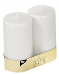 STARPAK Stumpenkerze 15 cm 2 St&uuml;ck wei&szlig;, 15 cm