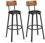 VASAGLE 2er-Set Barhocker LBC069B81V1 braun braun