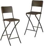 relaxdays 2er-Set Barhocker &raquo;Bastian&laquo; braun