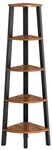 VASAGLE Eckregal braun / schwarz 60/30/159 cm