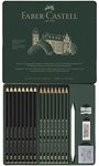 Faber-Castell 20-tlg. Zeichenbleistift-Set &raquo;Pitt Graphite Matt & Castell 9000&laquo; grau