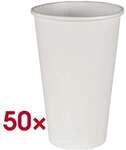 Papstar 50 Pappbecher f&uuml;r Hei&szlig;getr&auml;nke 0,3 Liter wei&szlig; wei&szlig;, 11.7 cm