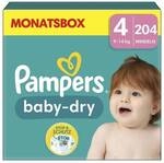 Pampers Windeln &raquo;baby-dry&trade; Monatsbox&laquo; Gr.4 (9-14 kg) 204 St&uuml;ck wei&szlig;