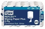 Tork Putztuchrollen &raquo;Reflex Advanced&laquo; M3 2-lagig 9 Rollen wei&szlig;, 33.5 cm