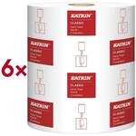 Katrin 6x Handtuchrolle Classic M2 48191 &agrave; 400 Blatt, Innenabrollung wei&szlig;, 19 cm