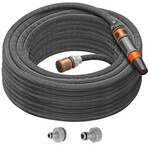GARDENA Textilschlauch Gartenschlauch Liano Life 20m SET (Komplett-Set mit Spritze)