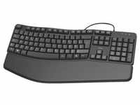 Kabelgebundene Tastatur »EKC-400« mit Handballenauflage schwarz, Hama