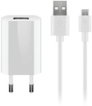 goobay Micro-USB-Ladeset 1 A wei&szlig; wei&szlig;