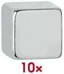 MAUL Neodym Magnete 0,7 x 0,7 x 0,7 cm 10 St&uuml;ck silber