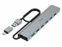 USB-3.2-Hub mit USB-C Adapter, 7 Ports, Hama