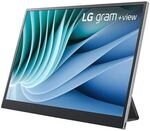LG Portabler Monitor &raquo;gram +view 16MR70.ASDWU&laquo; 40,6 cm / 16 '' silber, 36x24.55x8.3