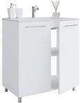 VCM Morgenthaler 2-tlg. Badm&ouml;bel-Set &raquo;Gilos&laquo; 80 cm 2 T&uuml;ren wei&szlig;
