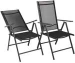 VCM Gartenst&uuml;hle im 2er-Set grau, 56x105 cm