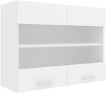 VCM H&auml;ngeschrank &raquo;Esilo&laquo; 2 Glas-T&uuml;ren wei&szlig;, 80x60x31 cm
