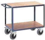 ROLLCART Tischwagen mit 2 Ladefl&auml;chen blau, 115x92x70 cm