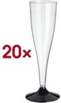 Papstar 20 Sektgl&auml;ser 0,1 L transparent, 17.5 cm