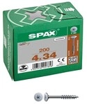 SPAX M&ouml;belverbindungsschrauben &raquo;T20 Flachr&uuml;ckwandkopf&laquo; 4x34 mm 200 St&uuml;ck